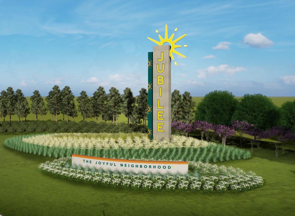 The design of Jubilee's monument is part of its positive, uplifting environment.