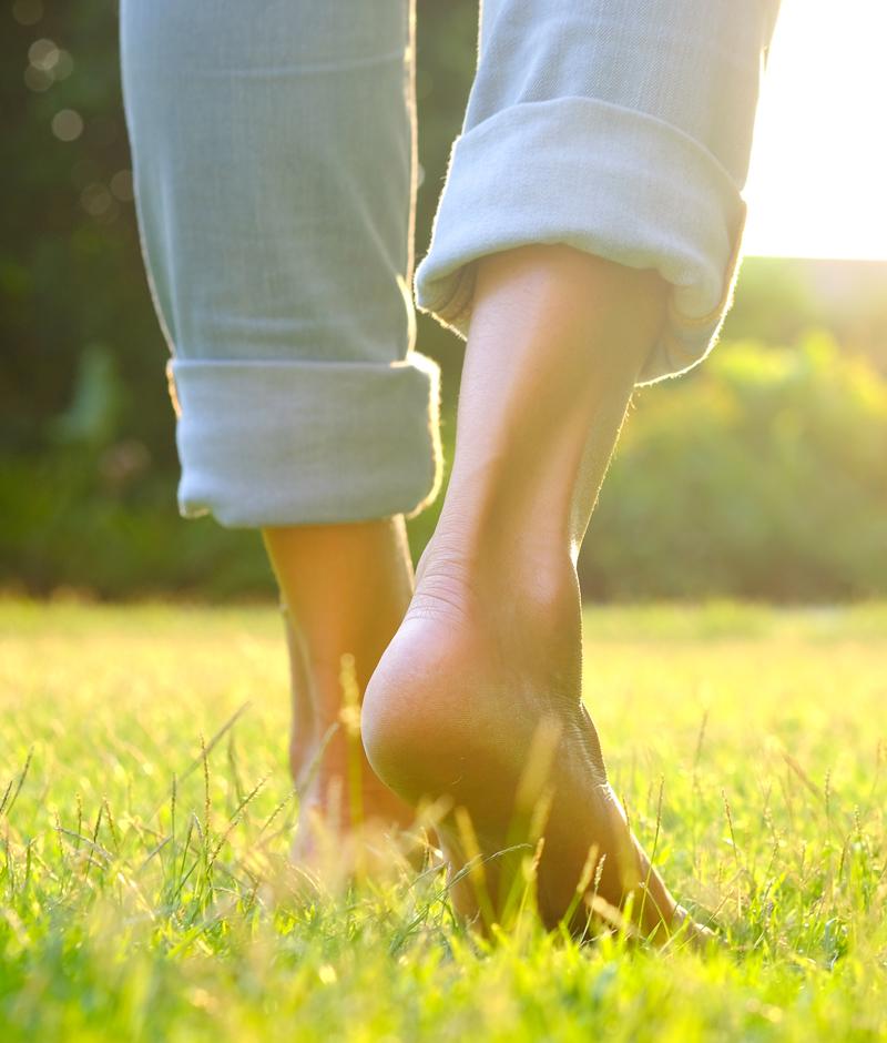 Barefoot zones for grounding and community gardens are part of the master planned community.