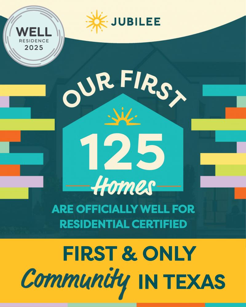 IWBI Awards 125 Homes in Jubilee with WELL Residence Certifications